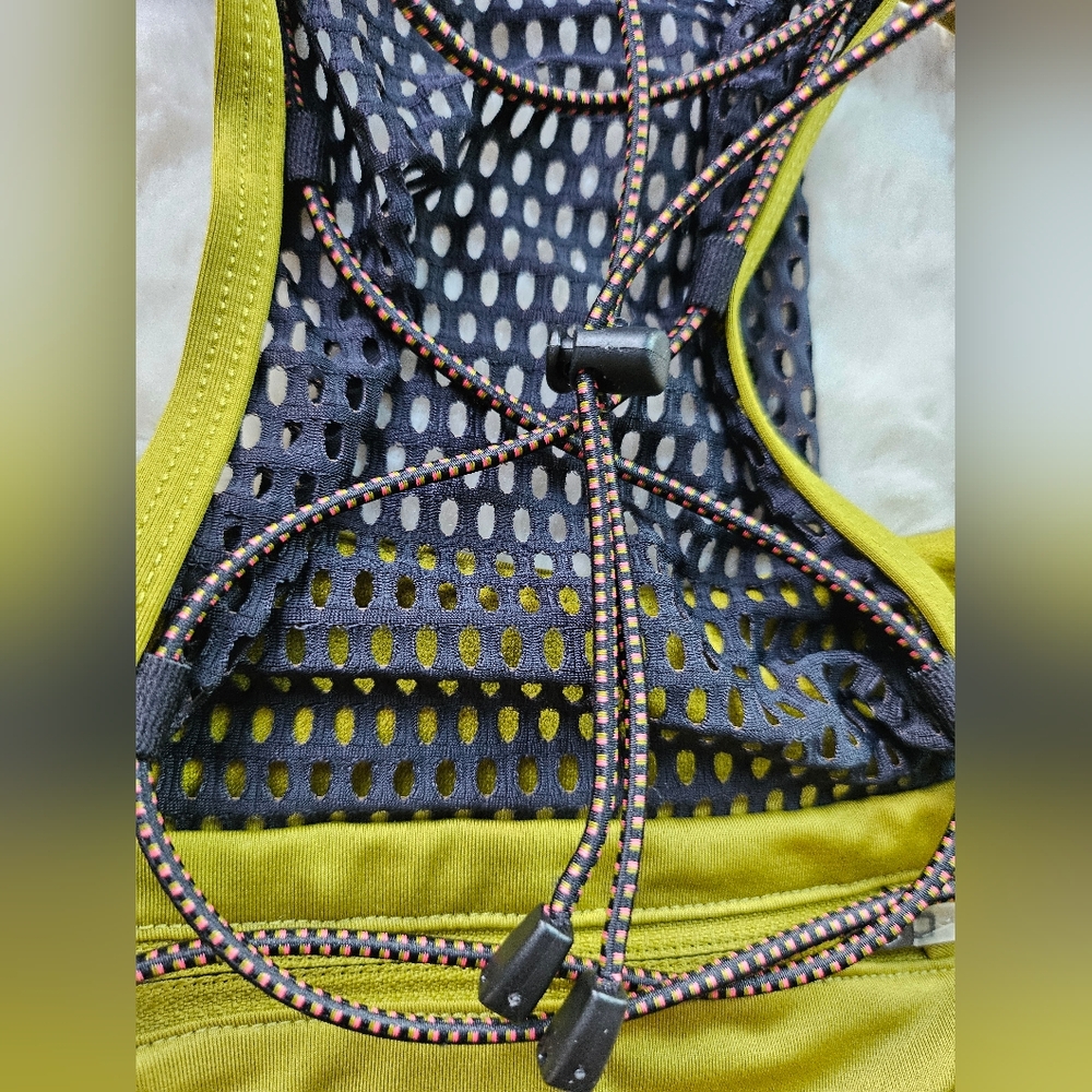 Nike Women's Wild High Neck Bikini Swim Top, Olive Green Yellow, Size L, NWT - Picture 5 of 11